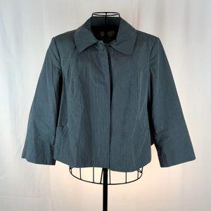 Spiegel cotton gray striped jacket pockets M